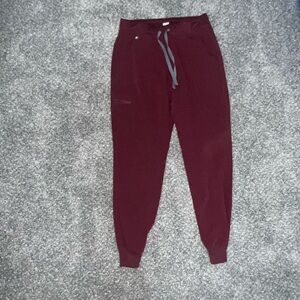 Figs Maroon Jogger Pants